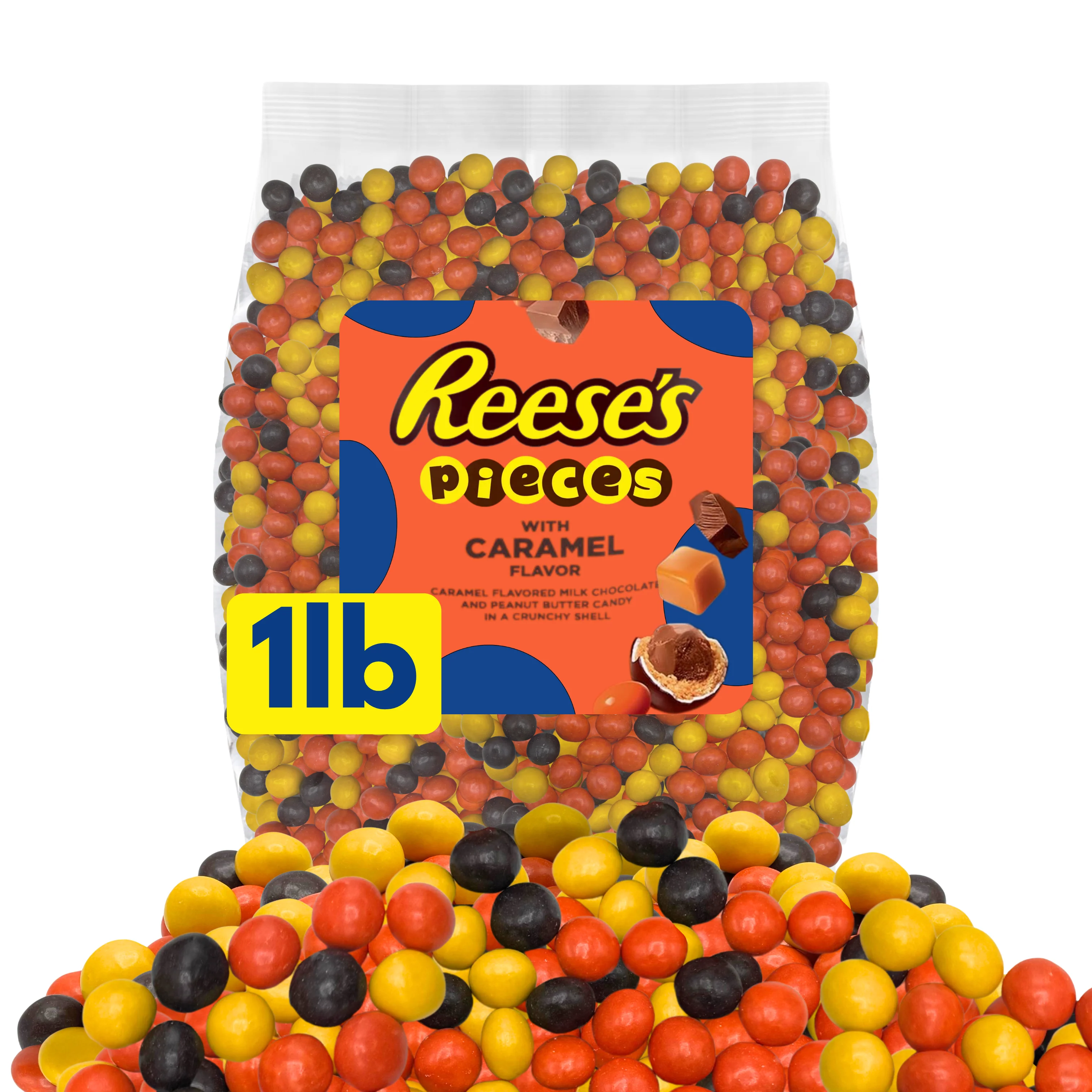 Reese's Pieces Caramel Flavored Milk Chocolate Candy – Bulk Value Bag - Image 8